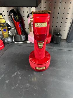 BaByliss Pro fx Red Hair Clipper with Charging Stand