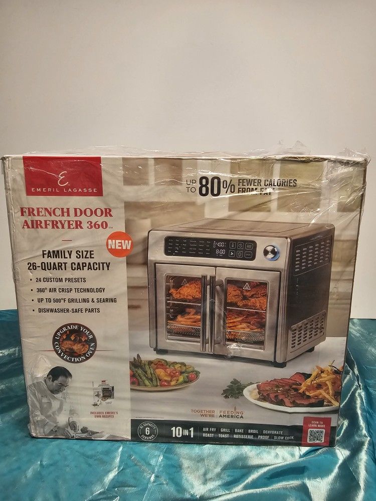 Emeril Lagasse French Door AirFryer
360 Air Crisp Circulation
