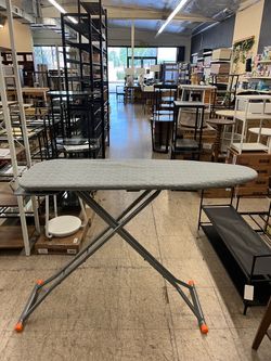 SONGMICS Ironing Board Foldable w/ Stable Iron Rest w/ Height Adjustable - Gray