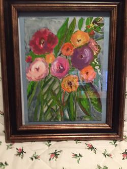 Garden's Flowers acrylic paint,2016