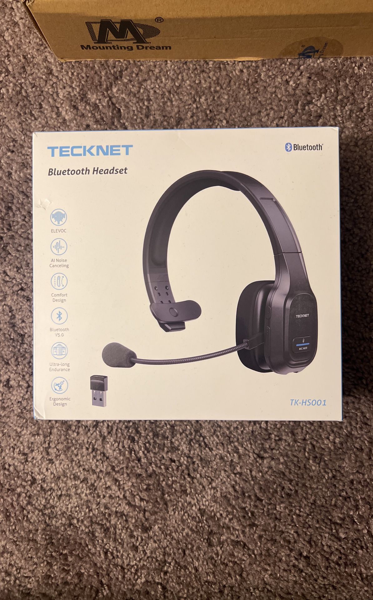 Bluetooth Headset with microphone- Tecknet 