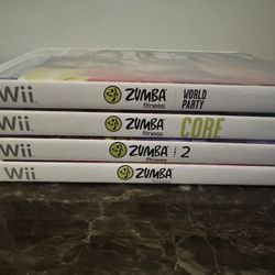 Wii Zumba Fitness Bundle Of Four