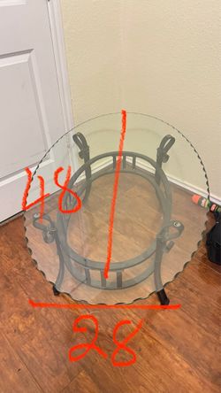 Glass coffee table