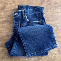 Lucky Brand Slightly dark Wash Button Fly Crop Denim Jeans Size 8/29