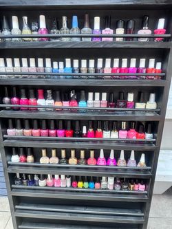Large Black Nail Polish Rack with 100+ FREE polishes