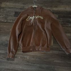 Empire Brown Zip-Up Hoodie