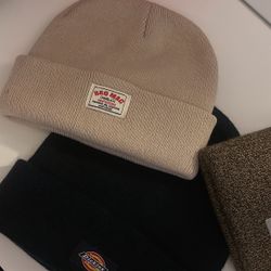 bundle of head wear beanies