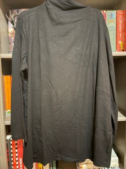 Wayne Layer Black Long Sleeve Top, Size 3X