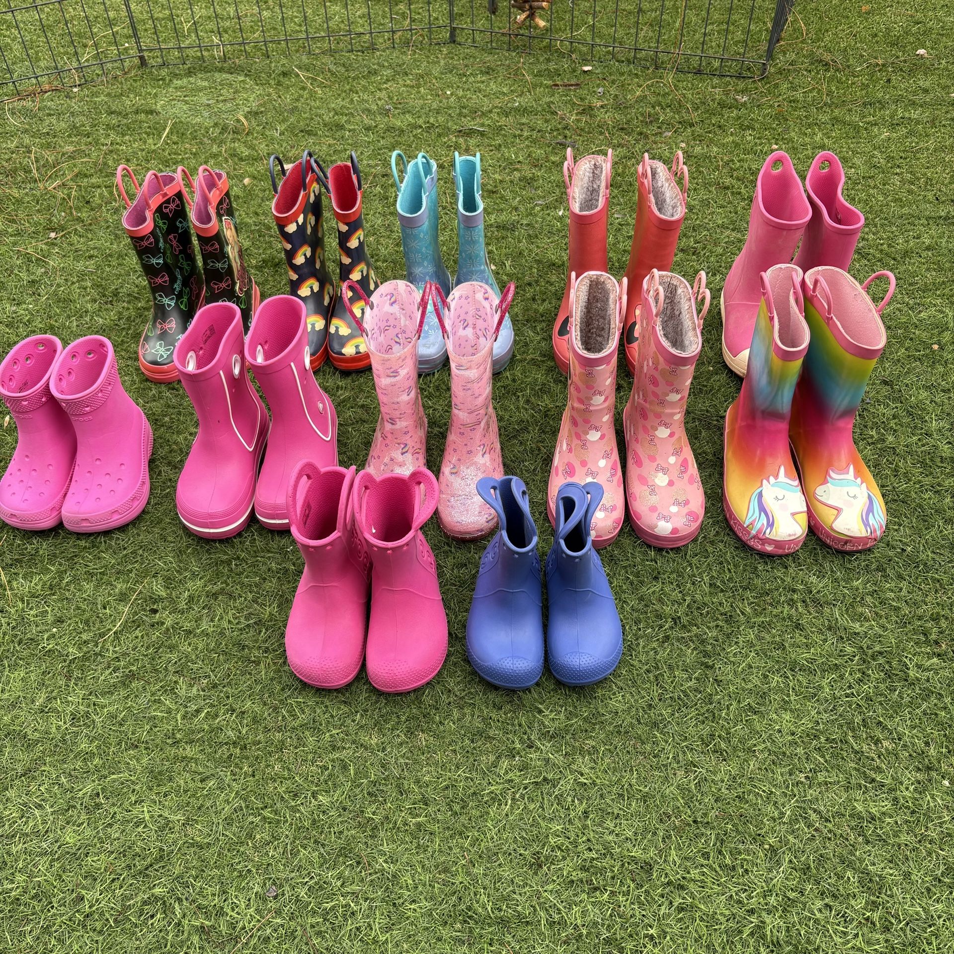 Kids Rain Boots Snow Waterproof Size 9C to