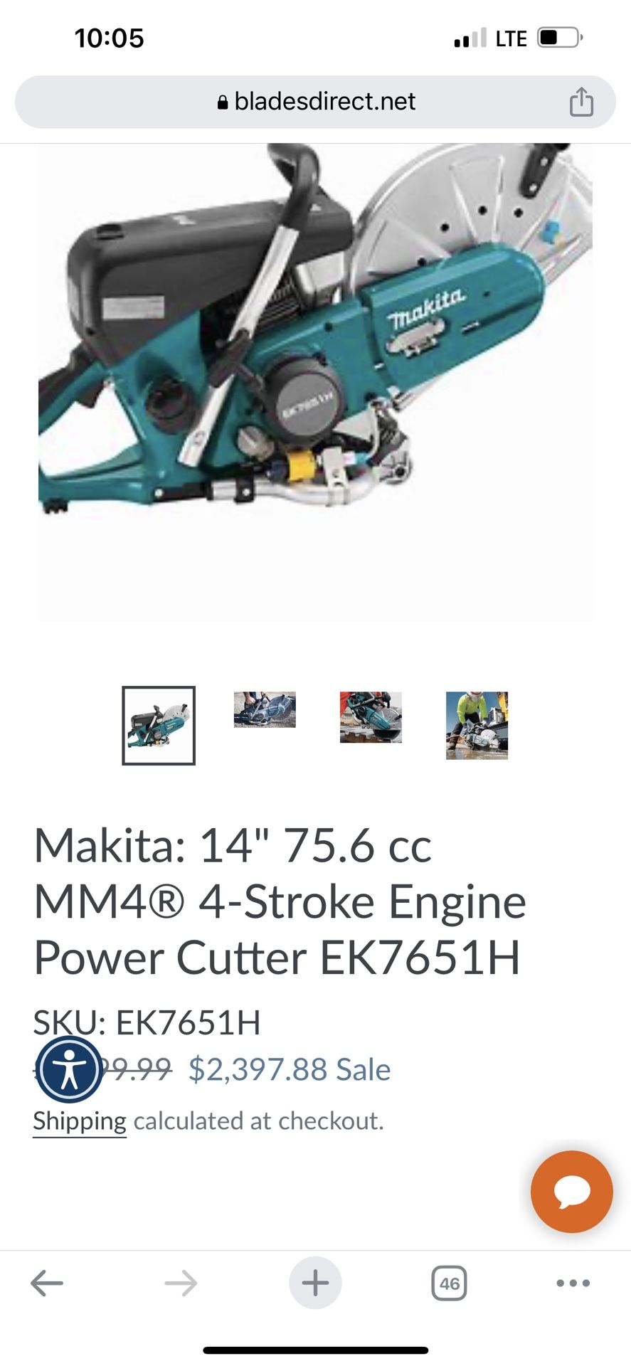 MAKITA 14” stroke engine EK7651H