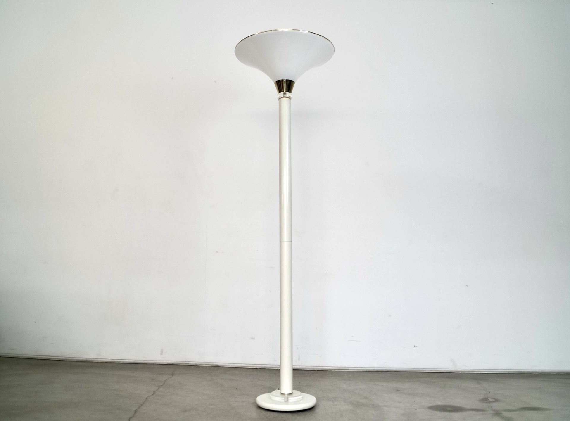 1980’s Hollywood Regency Postmodern Torch Floor Lamp