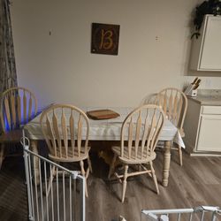 Dining Table With Tile Accents 