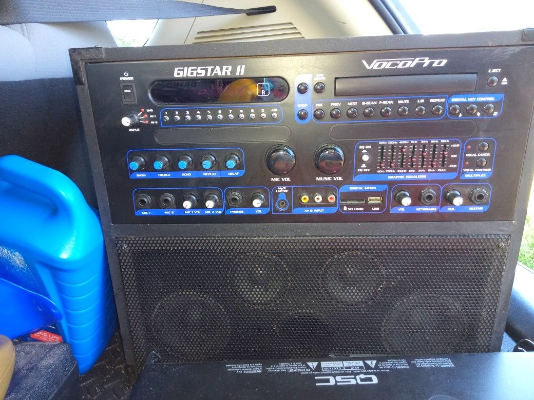 Complete Professional DJ/Karaoke Equipment or PA System (Amp, Speakers, Mic + More)
