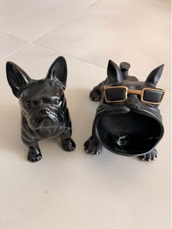 2 Doggy Desk Decor Set / Key Holder