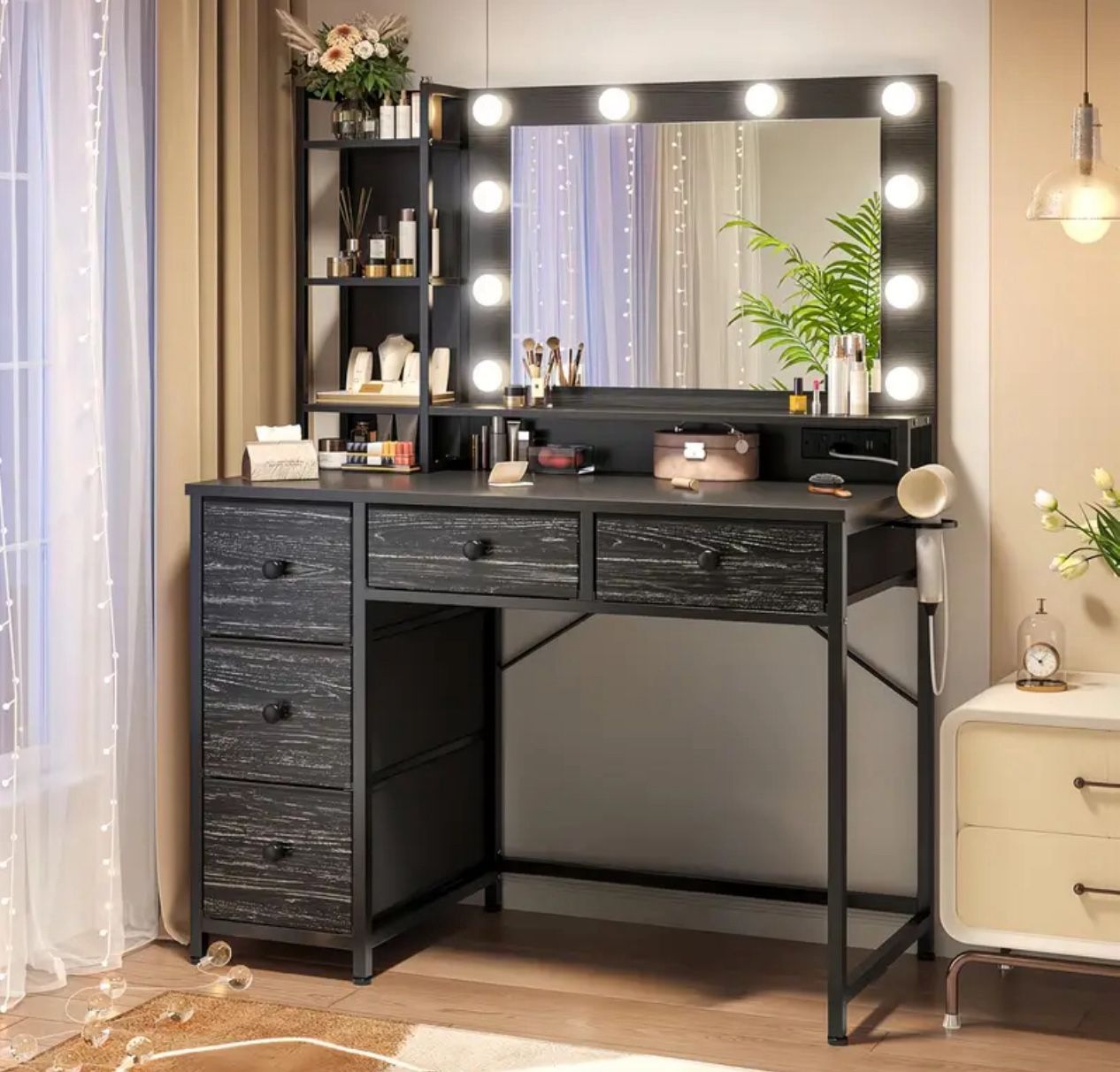 Black Vanity Mirror