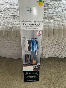 MainStays 2-Tier Rolling Garment Rack