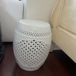 Ceramic White Side Table