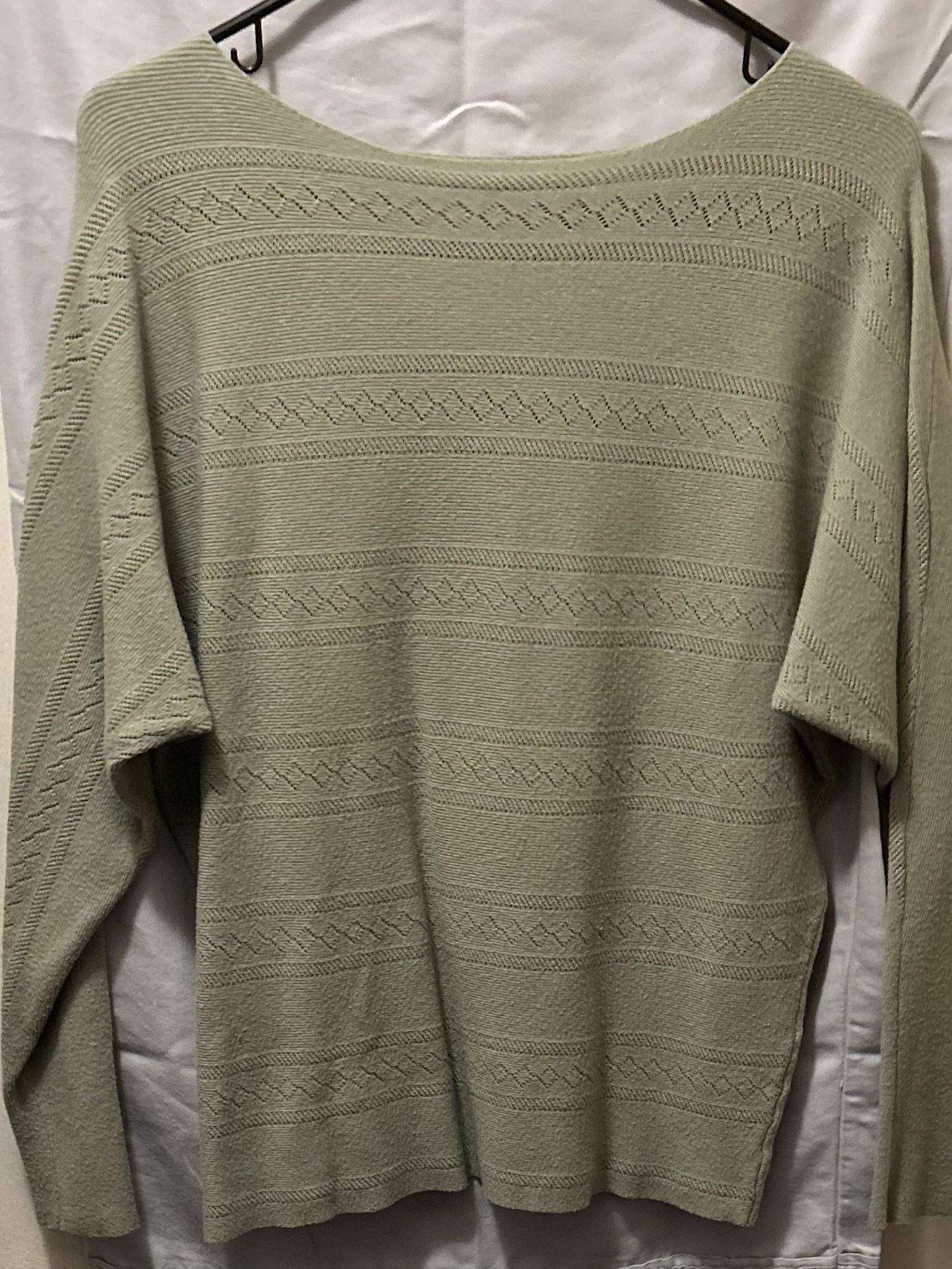 Sage Green Pullover Long Sleeve Sweater 