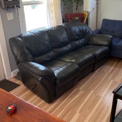 Real Leather Recliner Couch 