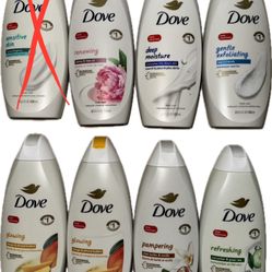 Dove Body Wash Bundle 7 Bottles