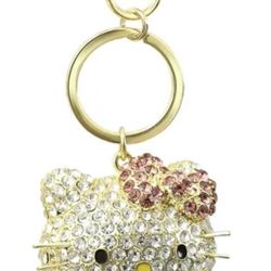Sanrio Hello Kitty Bling Pave Diamond Keychain Bag Charm 2024
