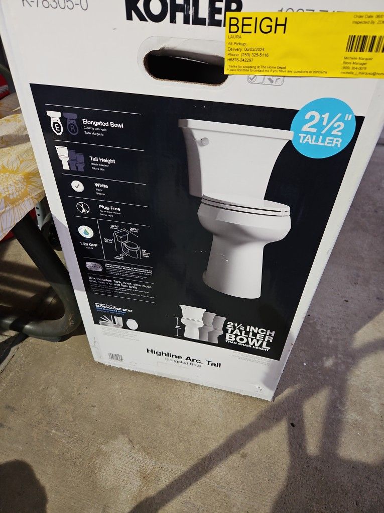 Kohler K-78305-0. Toilet