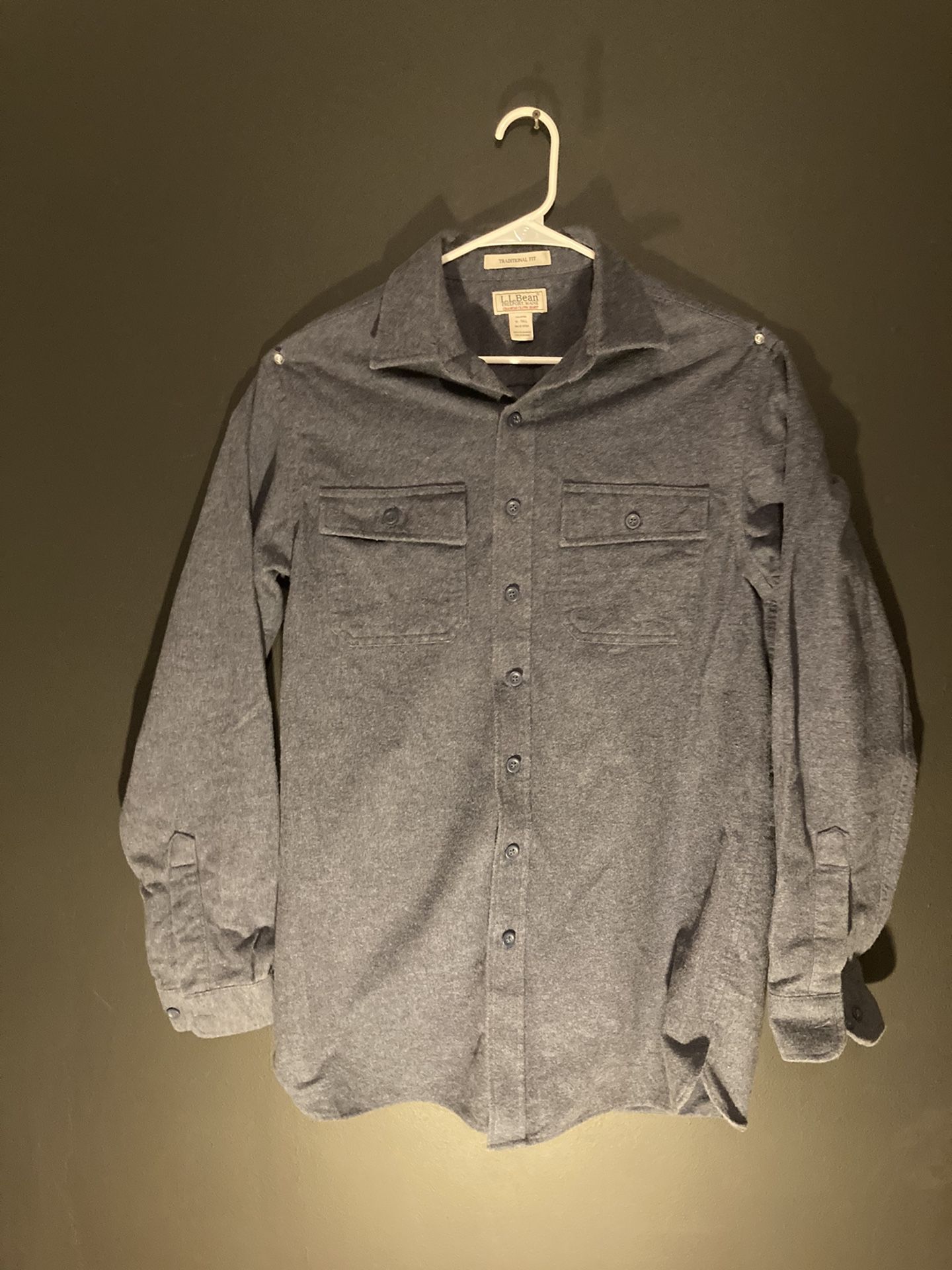 Vintage L.L. Bean Chamois Cloth Button Down Shirt Mens Medium