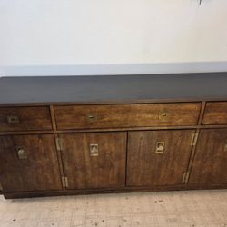 Vintage Fruitwood Credenza By Stanley 