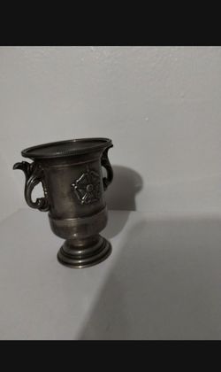 ANTIQUE- MC SILVER PLATED SM VASE - MADE IN ENGLAND 4.6"×3" - M100