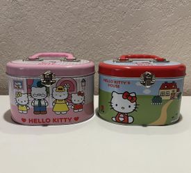 Sanrio Hello Kitty Storage Tin Red Lid