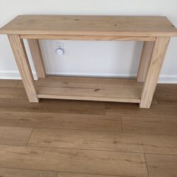 Natural Wood Console Table