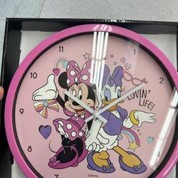 NWT Disney Minnie & Daisy  Decorative Wall Clock
