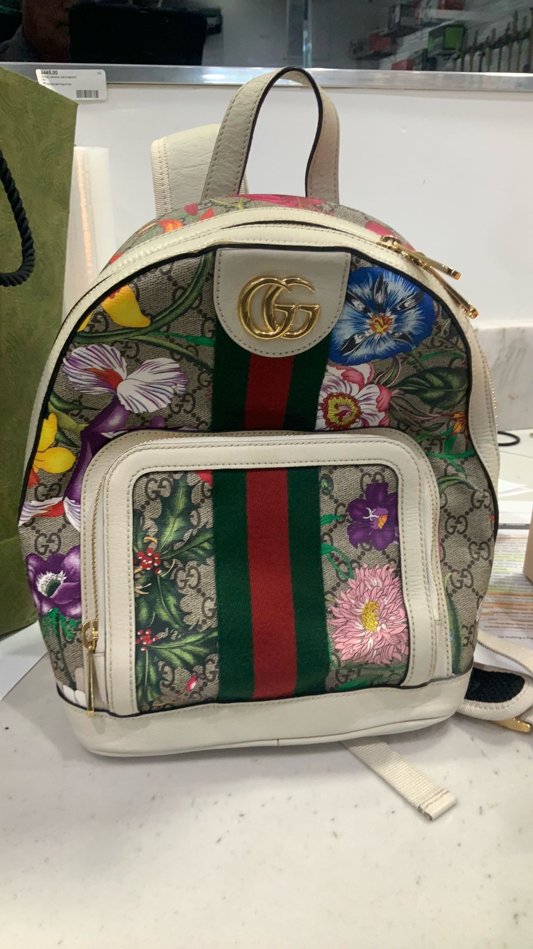 Gucci GG Supreme Flora Small Ophira Backpack GENUINE with Receipt And COA Mint Condition High Retail