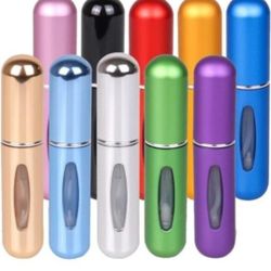 2 Bottles - Mini Refillable Perfume Atomizer Spray Bottle, Portable Empty Fragrance Container Pump Case for Traveling and Outgoing 5ml