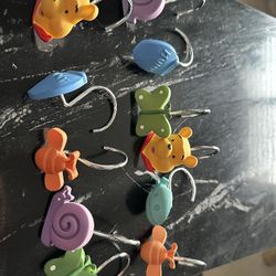 Winnie The Pooh Shower Curtain Clips 