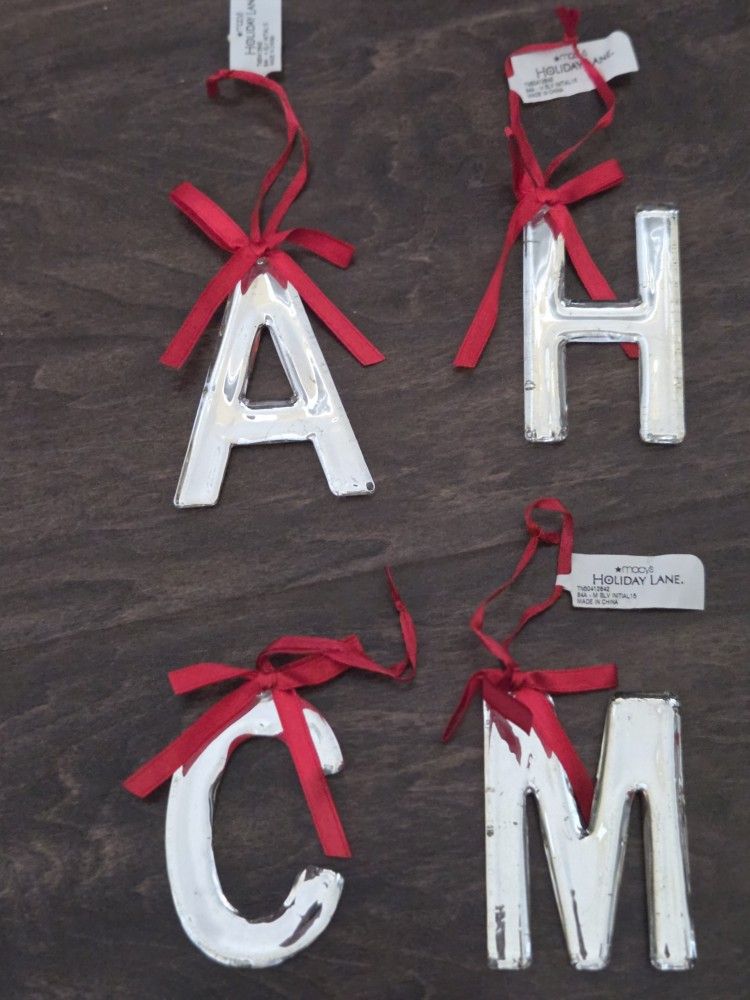 Christmas Ornament Letters  A M