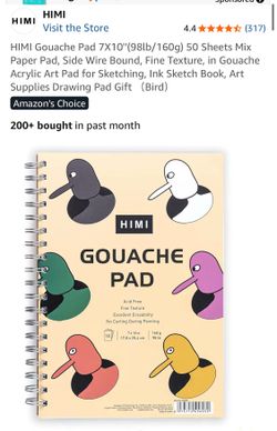 Gouache pad painting paper