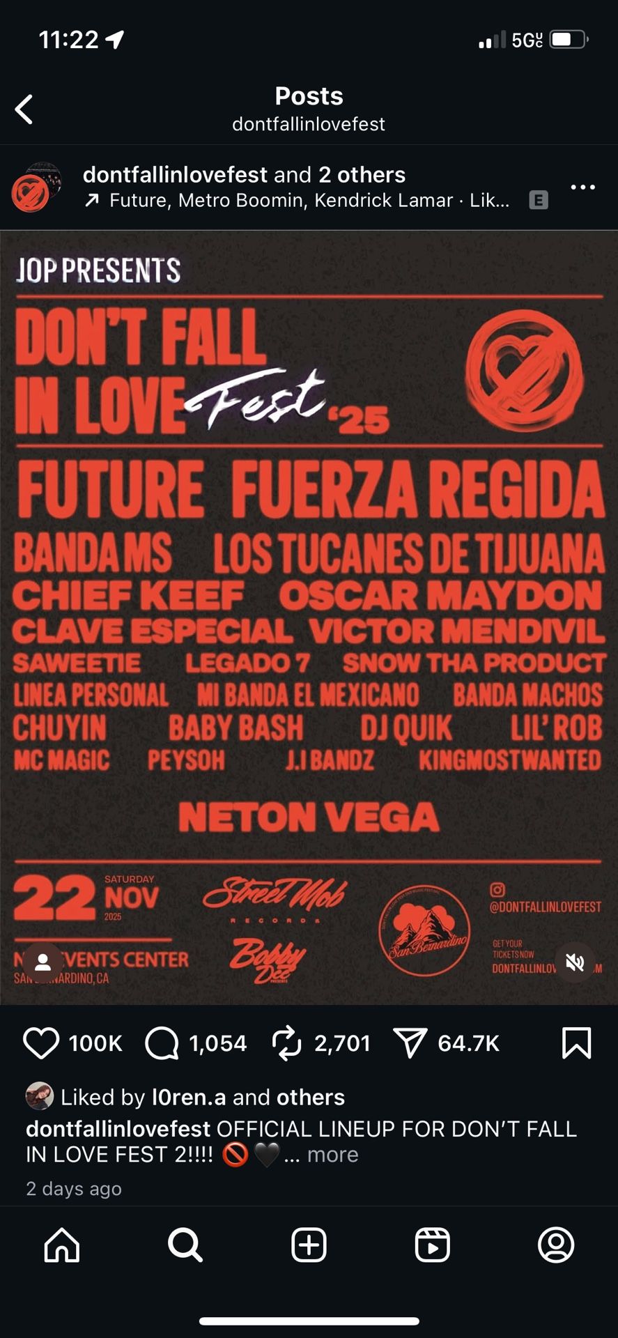 2 GA+ Don’t Fall In Love Fest tickets