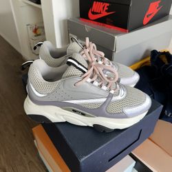 Dior B22 Sneakers Calf Mesh Grey