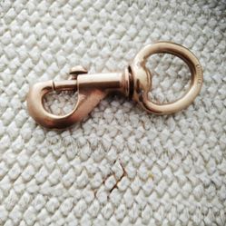 Vintage Solid Brass Key Ring Holder 