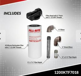 Fill-Rite Fuel Transfer Tank Filter kit 1200KTF7018