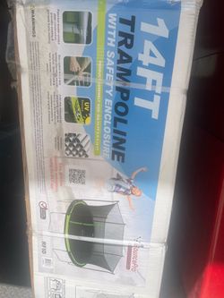 Brand new 14 feet trampoline . In the box