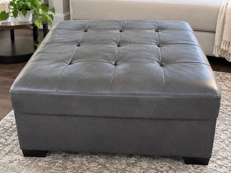 Large Square Tufted Storage Ottoman