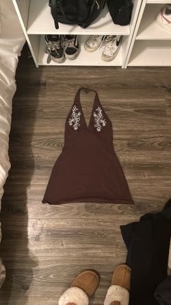 Brown Halter Dress Size Small 