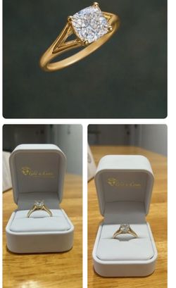 2.03K Lab Grown Diamond Ring and 14K Gold Band size 8.5