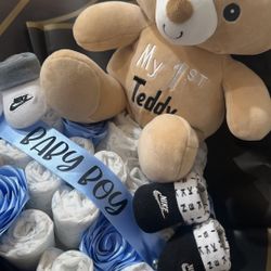 Diaper bouquets 💙🐻🤍 