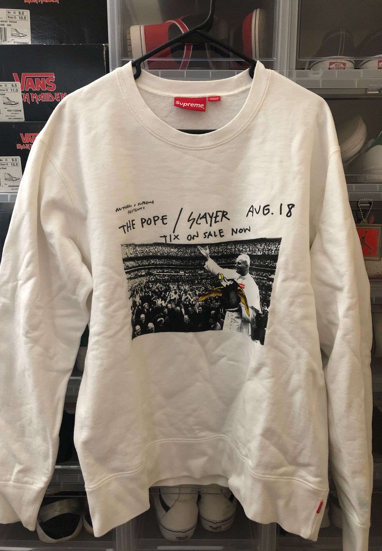 Supreme x Antihero Skateboards The Pope / Slayer Crewneck Size Large