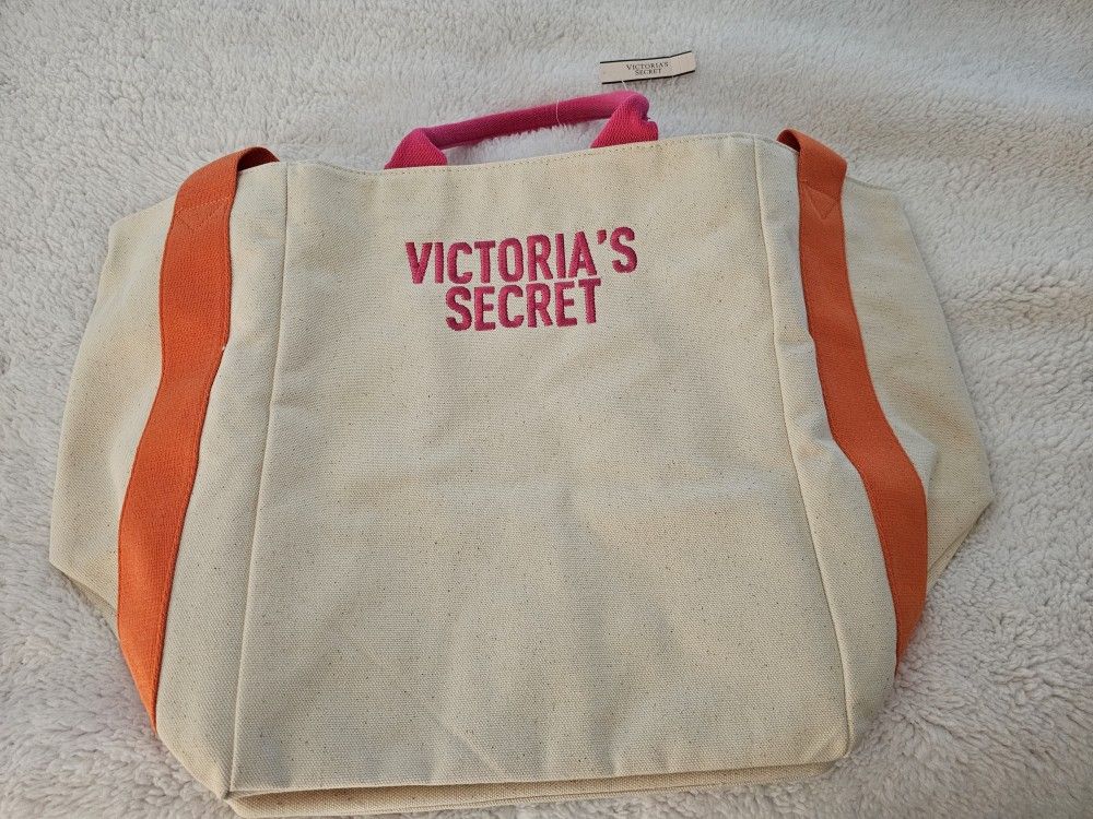 New Victoria Secret Canvas Large Tote Bag