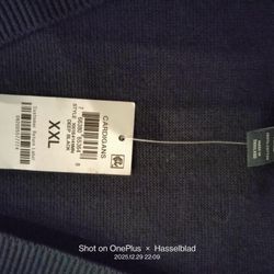 Black With Stripes Mens Cardigan Sweater Size 2X