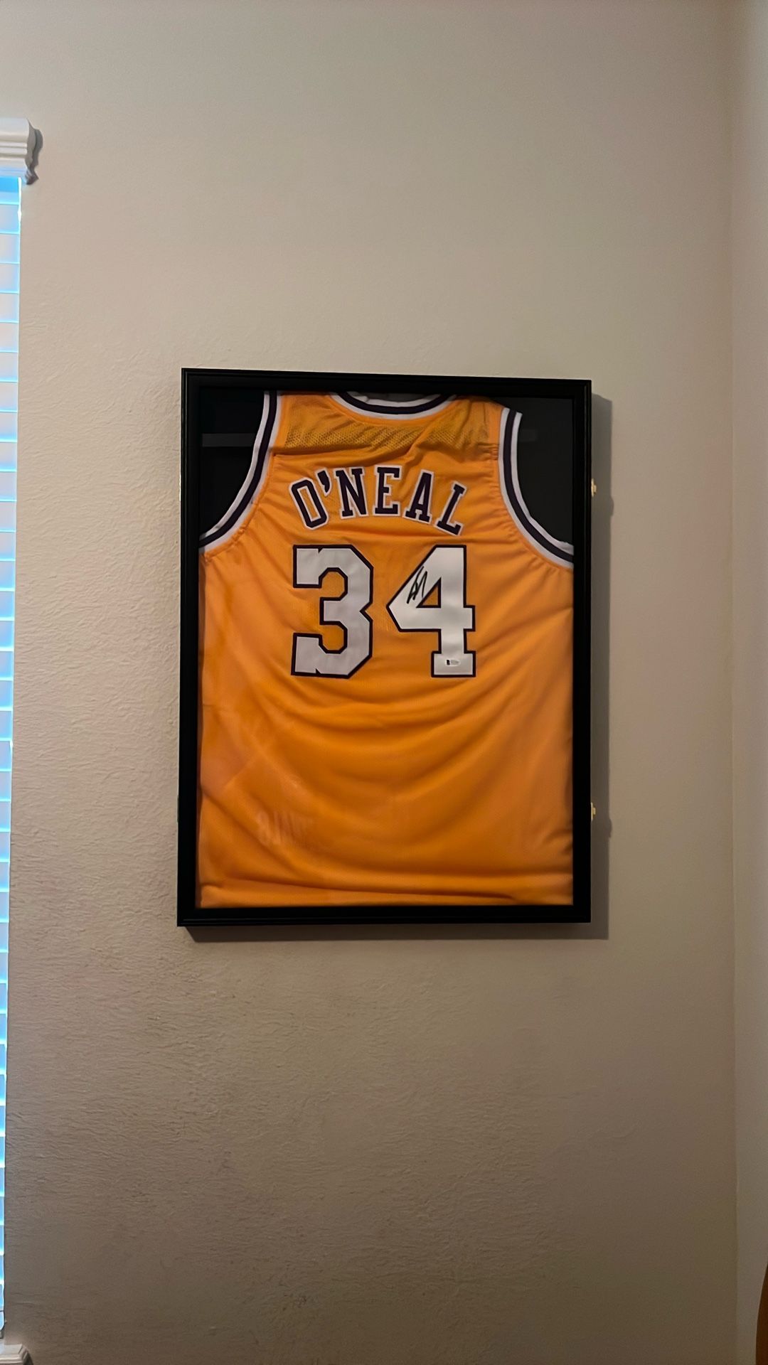 Signed Shaq Jersey With Frame